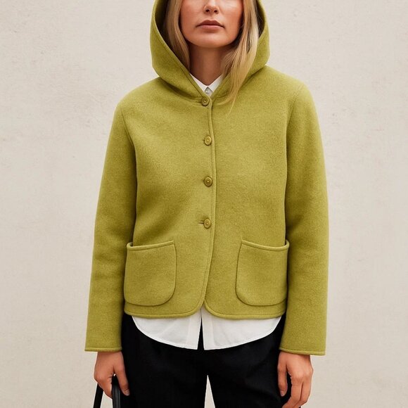 Eileen Fisher Lambswool Cotton Cardigan Sweater Knit Light Coat Jacket Oversized - Picture 3 of 10